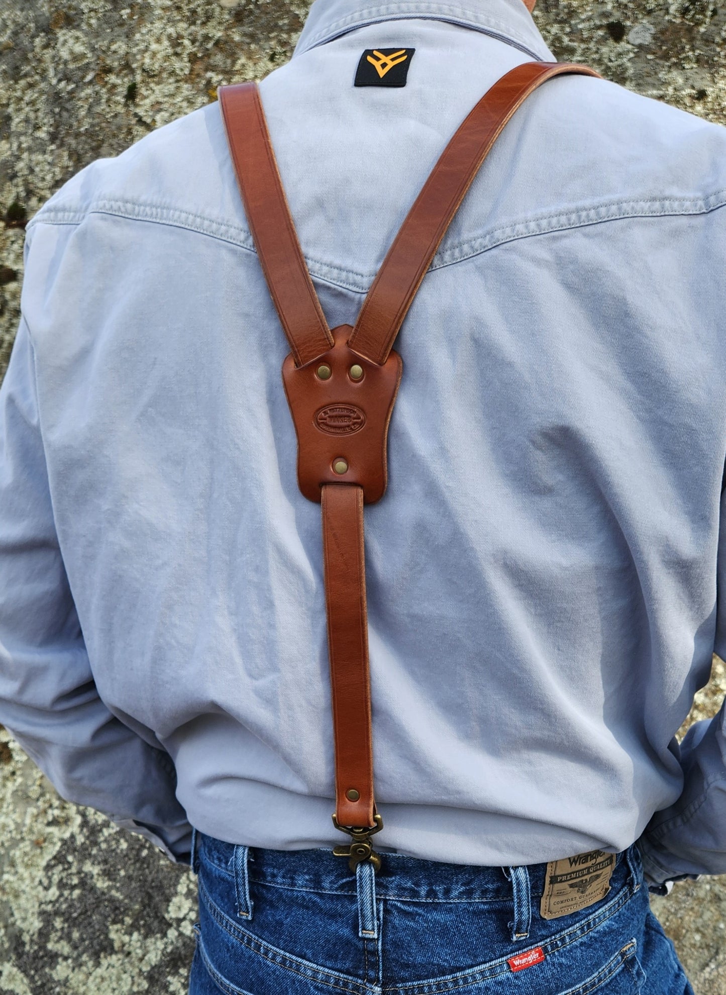 Leather Suspenders - 1" Width