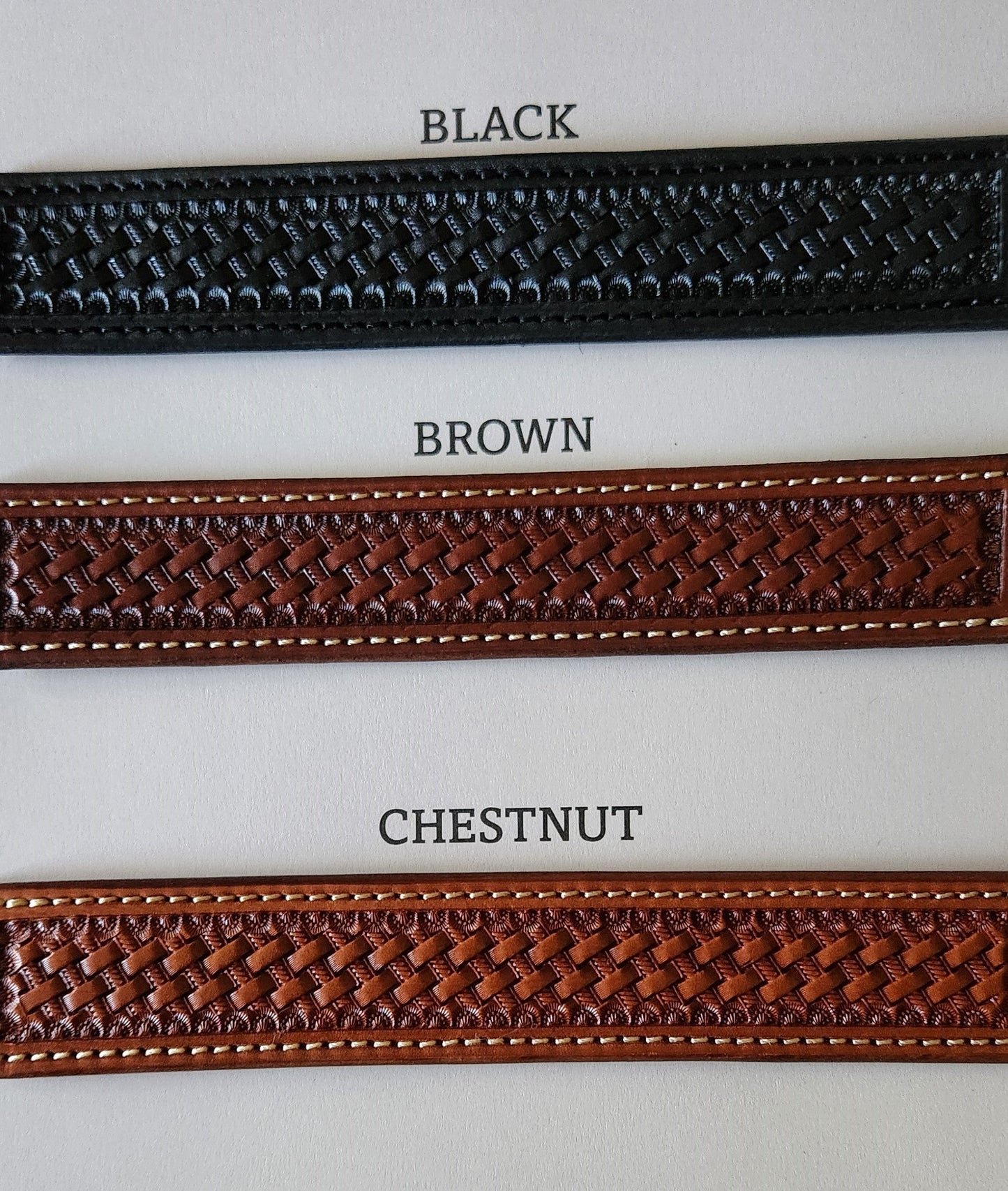 Floral Tooled Leather Belt (WB118)