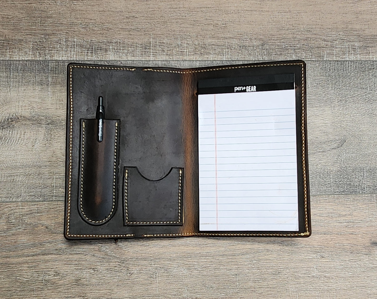 Pad-Folio Leather Notebook Cover 8"x 5" in Brown