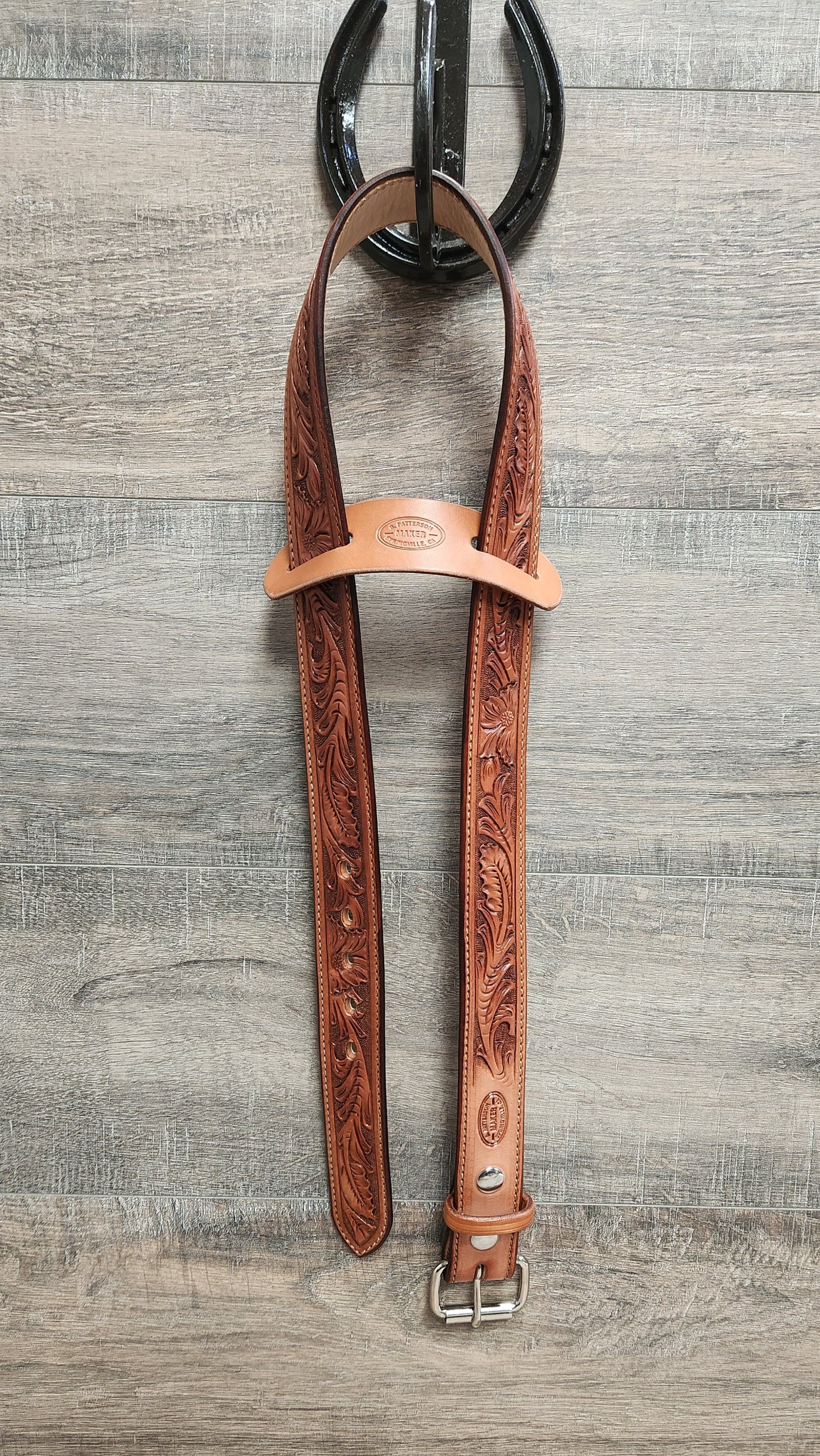 Floral Tooled Leather Belt (WB180)