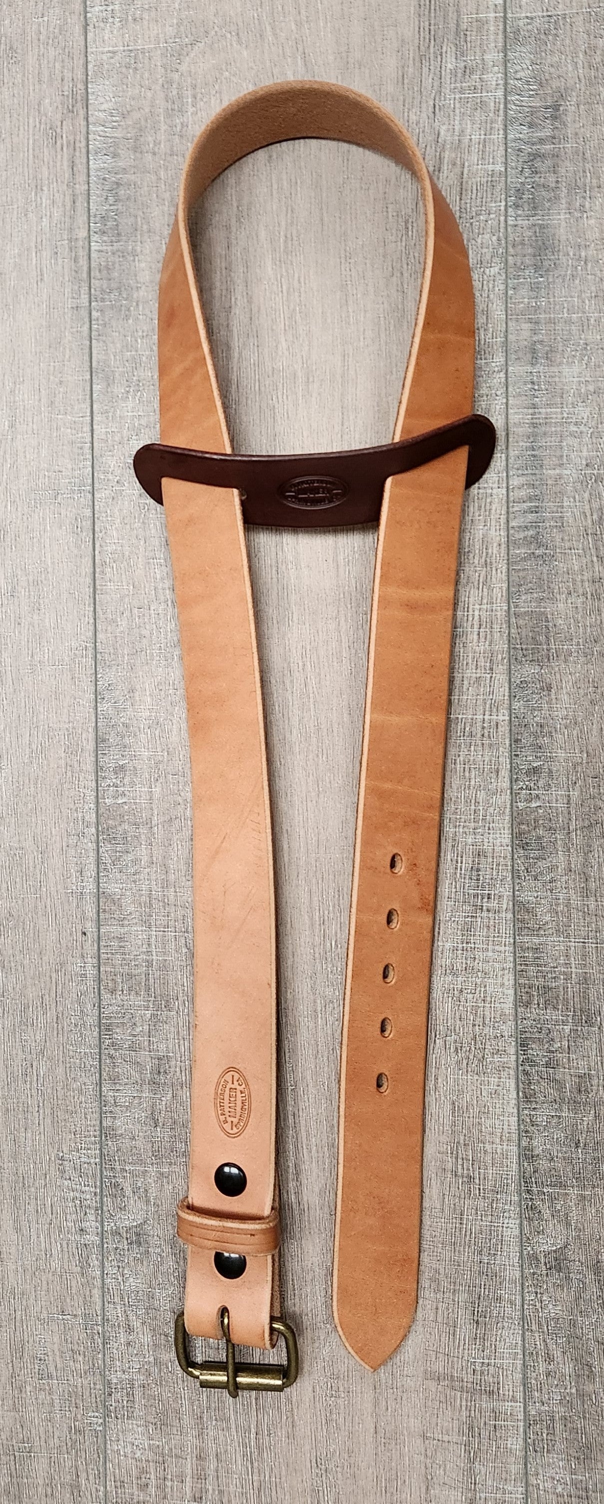 Plain Work Belt with Harness Leather - Size 40