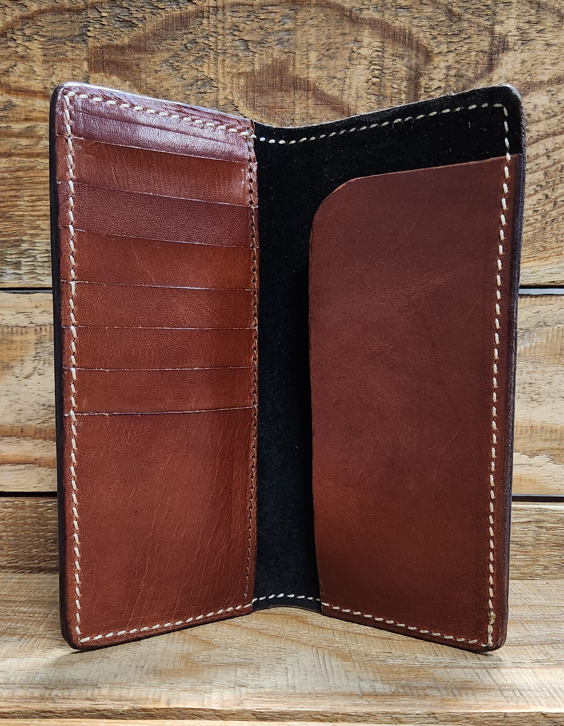 Roper Wallet with Geometric Tooling and Antique Finish – Patterson ...