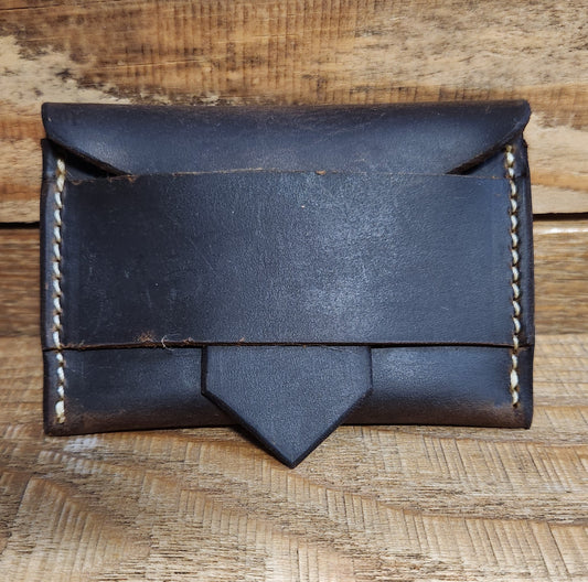 Card Wallet in Dark Brown Leather