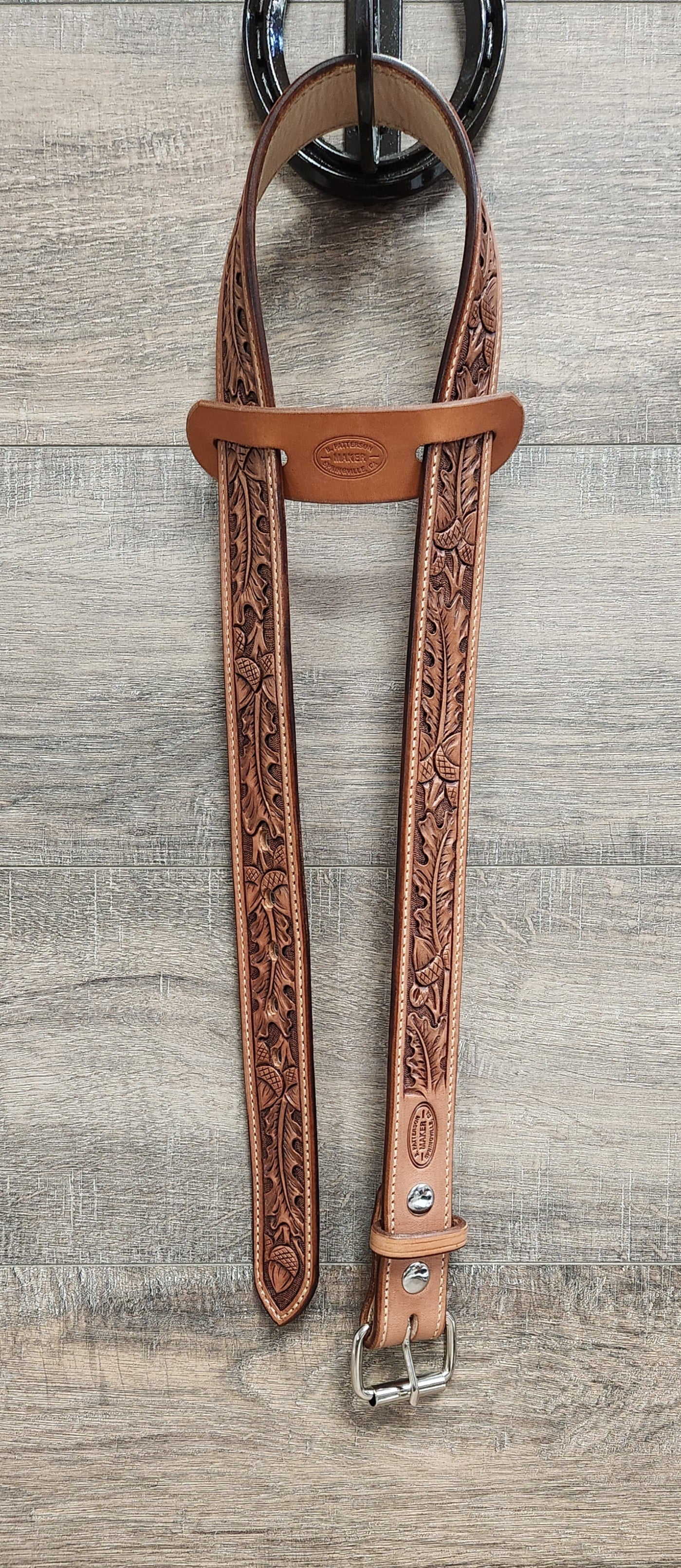 Floral Tooled Leather Belt (WB170)