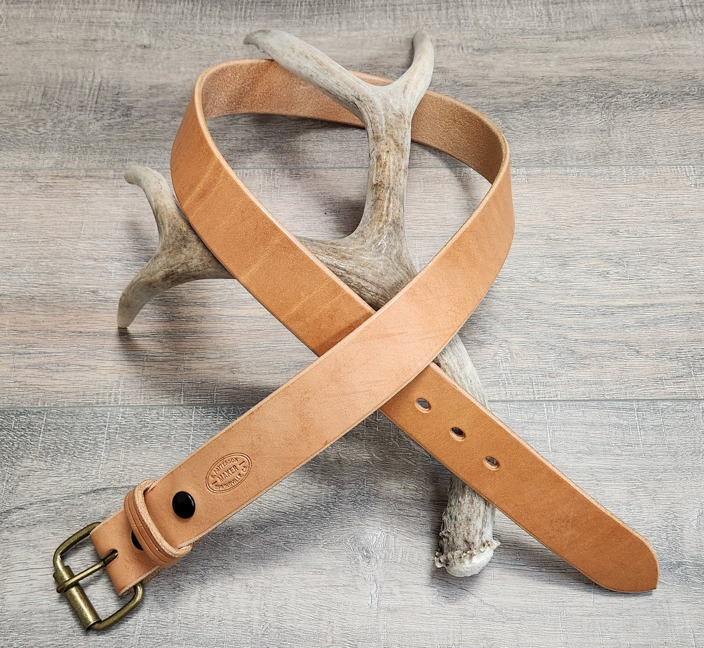 Plain Work Belt with Harness Leather - Size 40