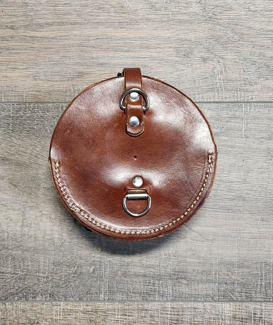 Leather Wire Roll Holder in a Brown Finish